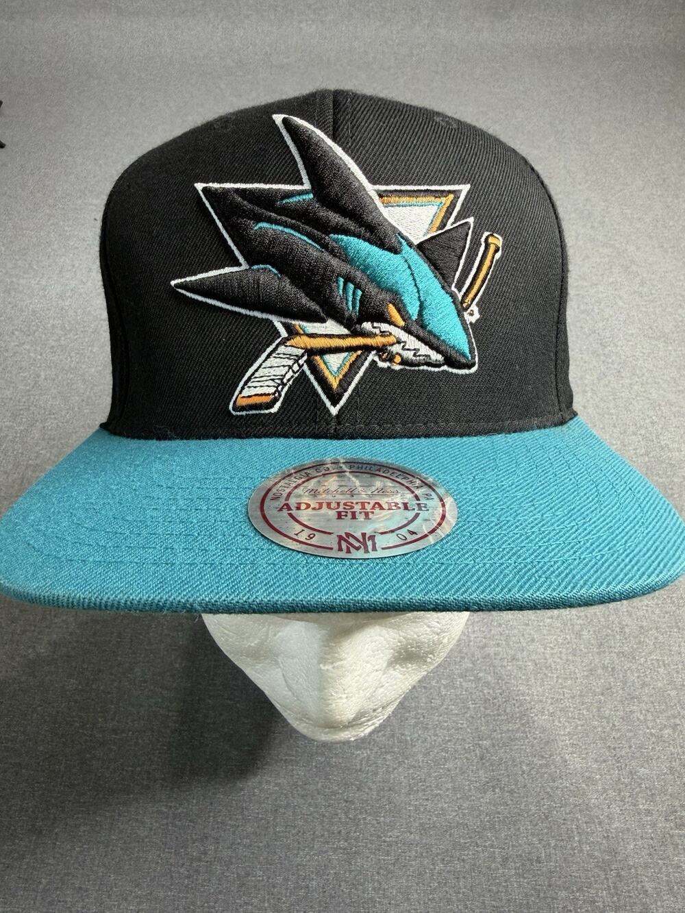 San Jose Sharks Mitchell & Ness Adjustable Snapback Hat